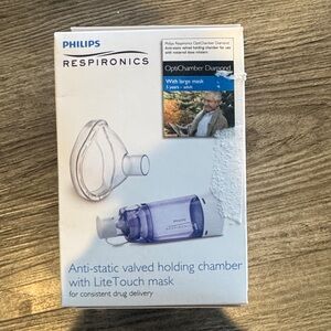 Philips Respironics Anti-Static Valved Holding Chamber - Blue and White
